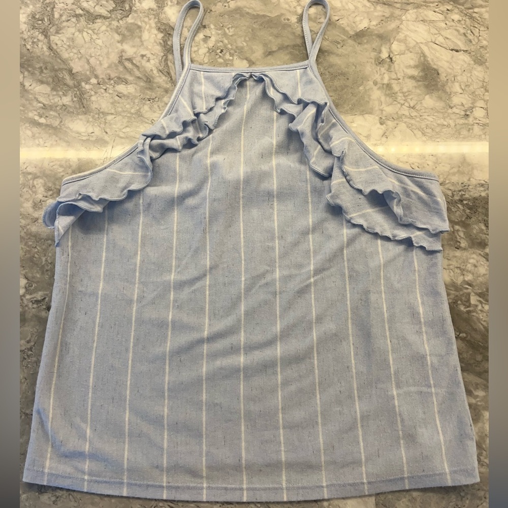 American eagle nautical blue striped tanktop
